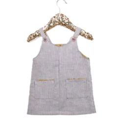 Pochette patron SALOPETTE OU ROBE LONDONpour bébé / fillette du 6 mois au 4 ansby Ikatee