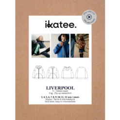 Pochette patron Sweat Liverpool by Ikatee - du 3 au 12 ans