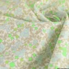 Popeline Bio & OEKO TEX motifs fleurs vert fluo