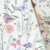 Popeline de coton Isaroa – Fleurs botaniques parme & violet - OEKO TEX