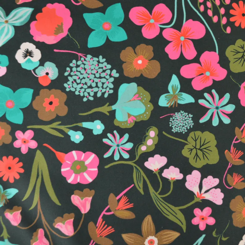 Popeline de coton Meadow Flower Noir - Nerida Hansen