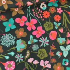 Popeline de coton Meadow Flower Noir - Nerida Hansen