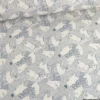 Popeline Grizzly motif ours fond Blanc - OEKO TEX