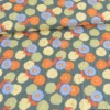 Popeline Pinchi motif fleurs fond thym - OEKO TEX