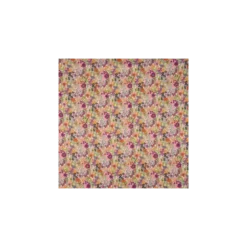 Popeline style Liberty à fleurs parme et orange - OEKO TEX