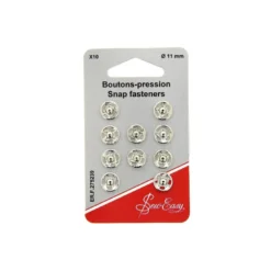 Pressions à coudre 11.5mm Argent