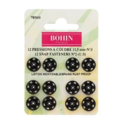 Pressions à coudre 11.5mm Noir - Bohin