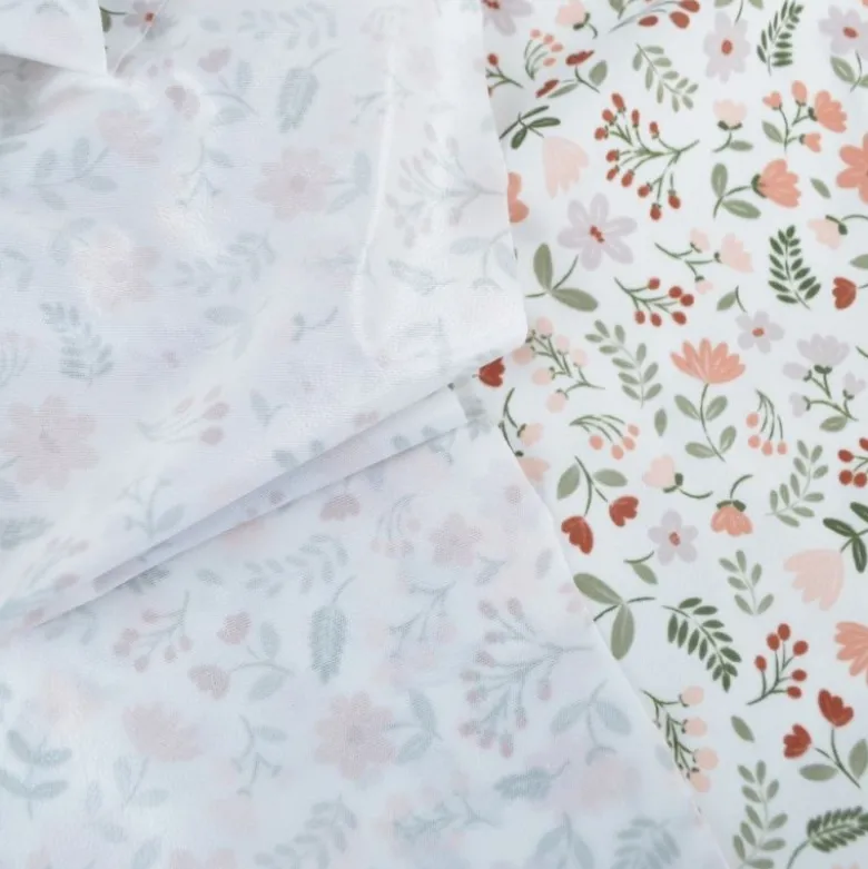 Pul contact alimentaire Leopold motifs fleurs marsala - exclusif