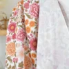 Pul contact alimentaire motif fleurs Élisabeth prune et orange