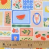 Pul contact alimentaire motifs Patchwork bleu et jaune - motif exclusif