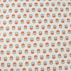 Pul contact alimentaire motifs fleurs vintage terracotta fond blanc - exclusif