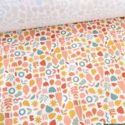 Pul contact alimentaire motifs Amphores graphique moutarde et brique - motif exclusif