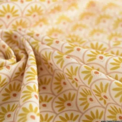 Pul contact alimentaire motifs écailles fond écru - motif exclusif