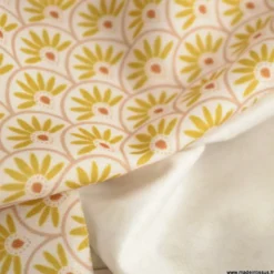 Pul contact alimentaire motifs écailles fond écru - motif exclusif