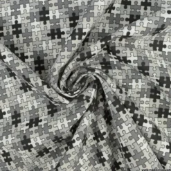 Pul contact alimentaire motifs Puzzle Noir et gris - oeko tex