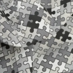 Pul contact alimentaire motifs Puzzle Noir et gris - oeko tex