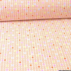 Pul contact alimentaire motifs cubes roses - oeko tex