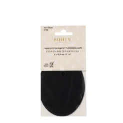 Renforts thermocollants en daim 8 x 10.5cm - Noir