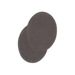 Renforts thermocollants en daim 8 x 10.5cm - Gris foncé