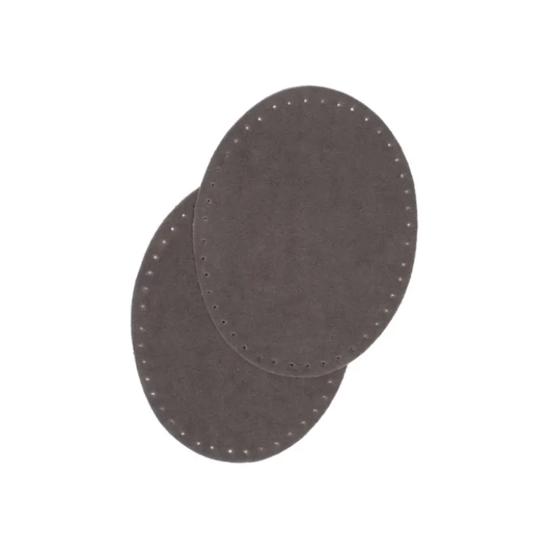 Renforts thermocollants en daim 8 x 10.5cm - Gris foncé