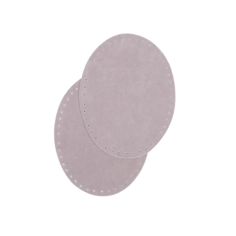 Renforts thermocollants en daim 8 x 10.5cm - Gris clair