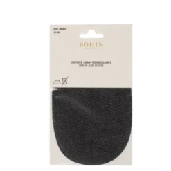 Renforts thermocollants en jean 10 x 15cm - Noir