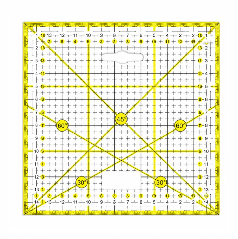 Règle Patchwork 15 x 15 cm transparente – Règle de couture et quilting