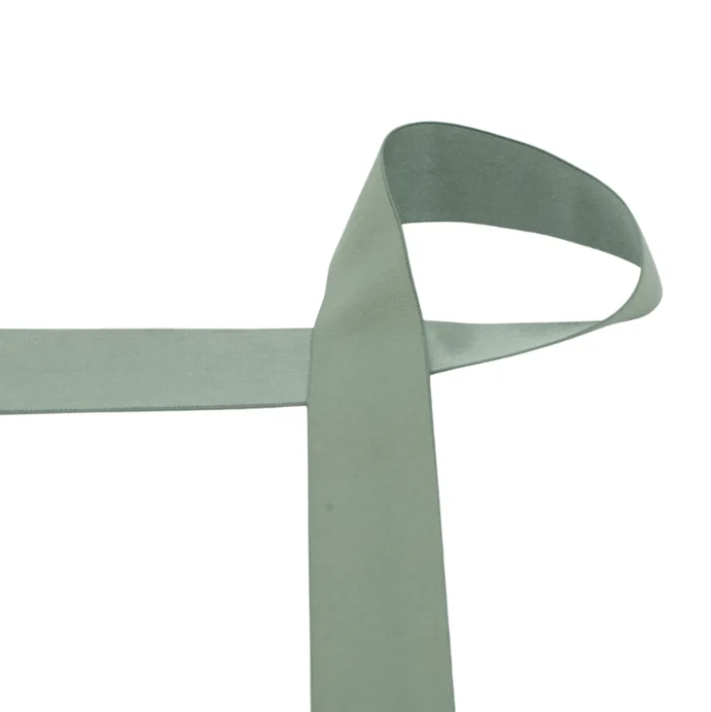 Ruban Elastique satin 30mm coloris Céladon
