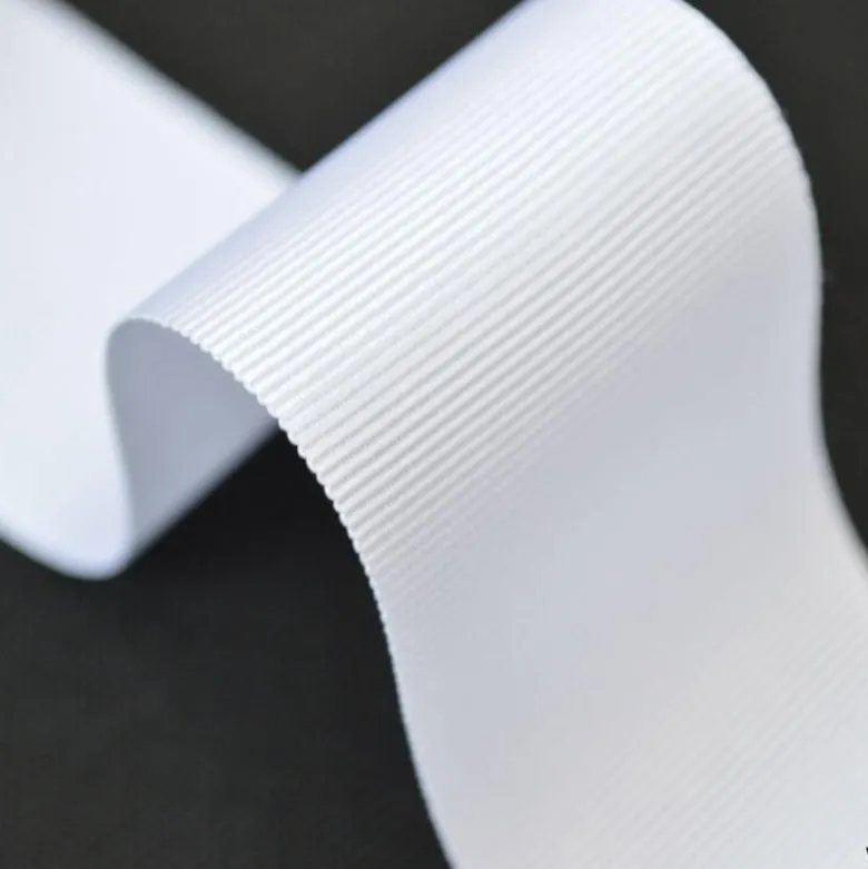 Ruban gros grain BLANC , 38 mm, .