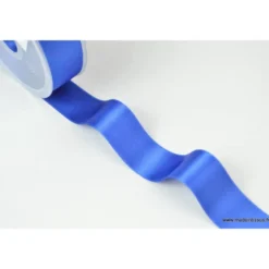 Ruban SATIN double face BLEU ROI , 25 mm, .