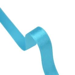 Ruban SATIN double face BLEU TURQUOISE, 10 mm, .