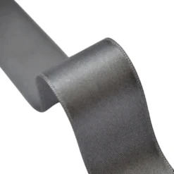 Ruban SATIN double face GRIS ANTHRACITE , 25 mm, .