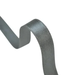 Ruban SATIN double face GRIS ANTHRACITE , 10 mm