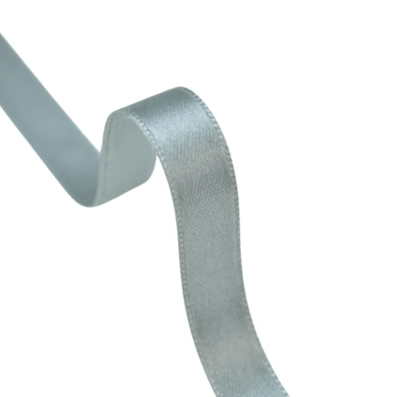 Ruban SATIN double face GRIS , 10 mm, .