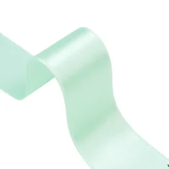 Ruban SATIN double face MENTHE , 25 mm, .