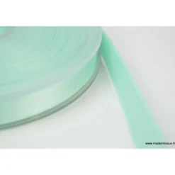 Ruban SATIN double face MENTHE, 10 mm, .