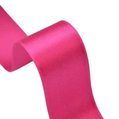 Ruban SATIN double face ROSE FUCHSIA, 25 mm, .