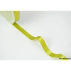Ruban SATIN double face VERT, 10 mm, .