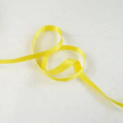Ruban satin jaune - 6 mm