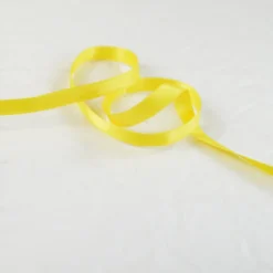 Ruban satin jaune - 6 mm