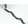 Ruban SATIN LUREX ARGENT - TRAME NOIR, 10 mm