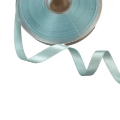 Ruban satin 10mm double face coloris bleu ciel
