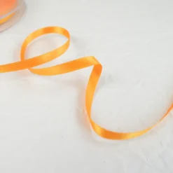 Ruban satin Orange - 6 mm