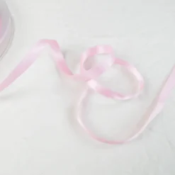 Ruban satin rose bébé - 6 mm