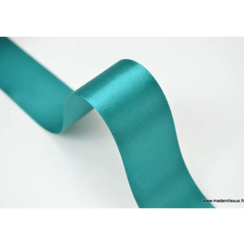 Ruban SATIN VERT CANARD, 38 mm