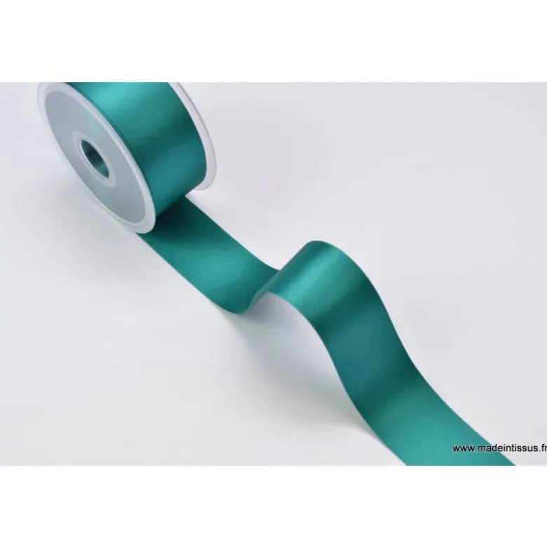 Ruban SATIN VERT CANARD, 38 mm