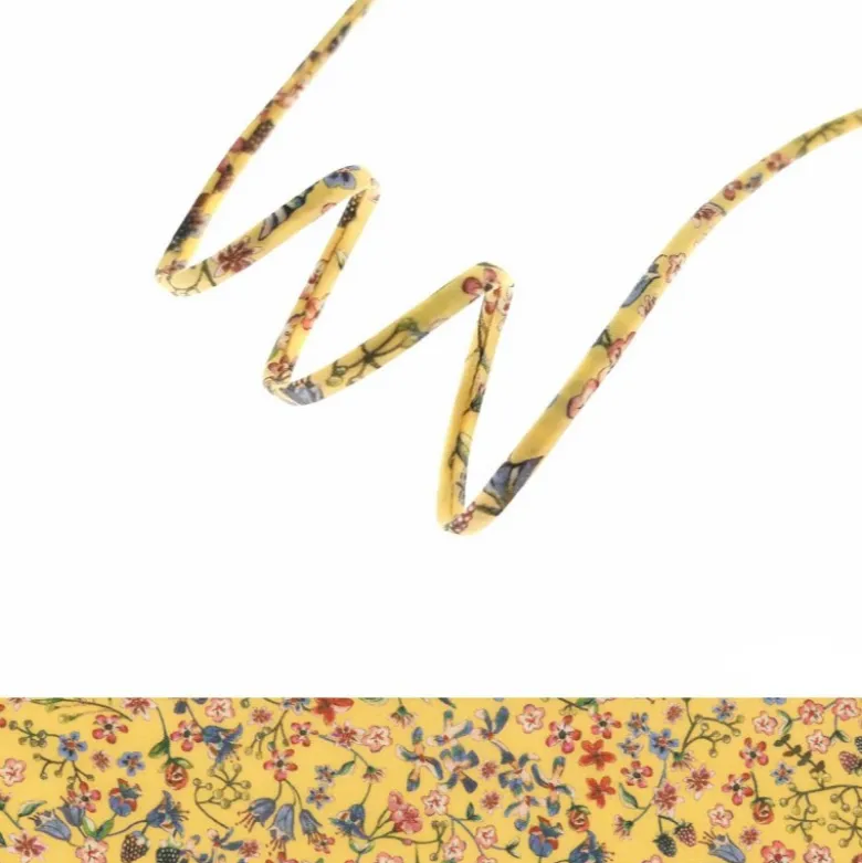 Ruban Spaghetti Liberty Donna Leigh jaune - 4mm