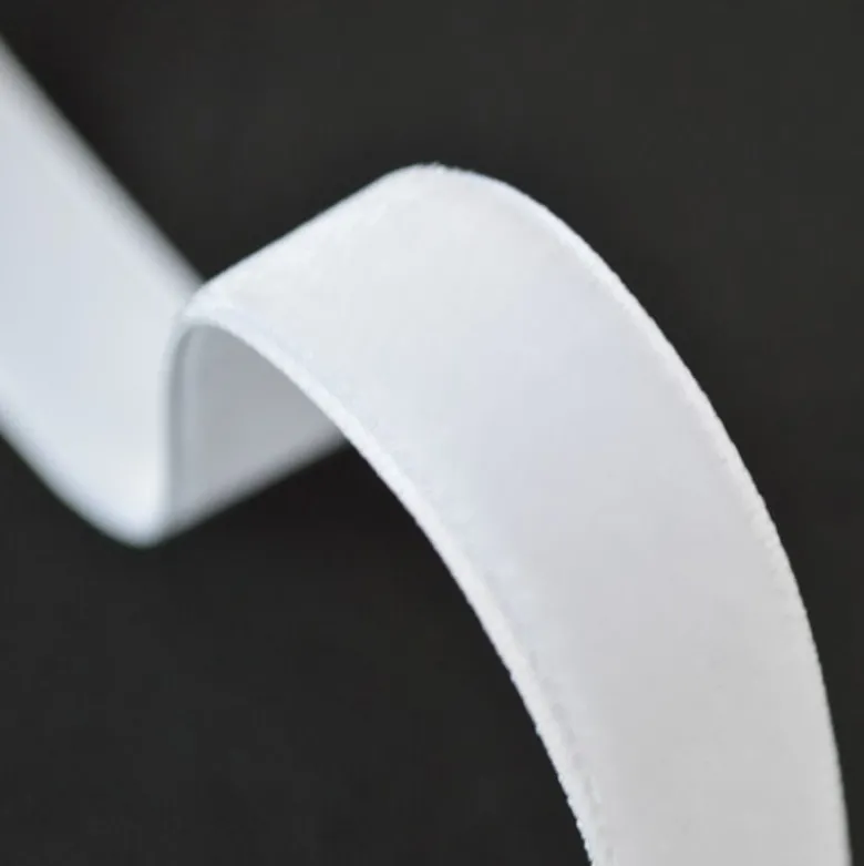 Ruban velours Blanc, 16mm, .