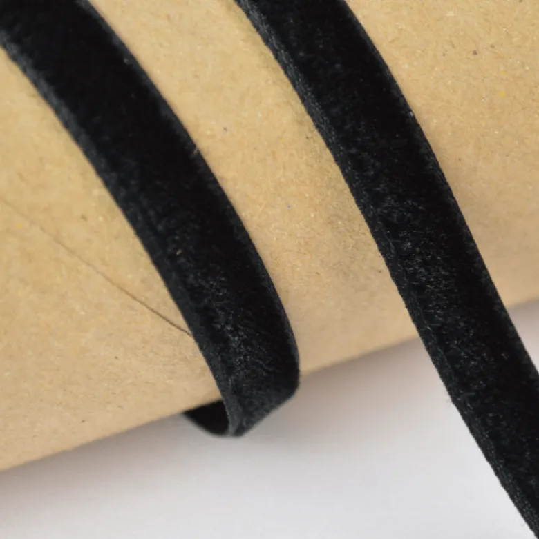 Ruban velours noir, 9mm, .