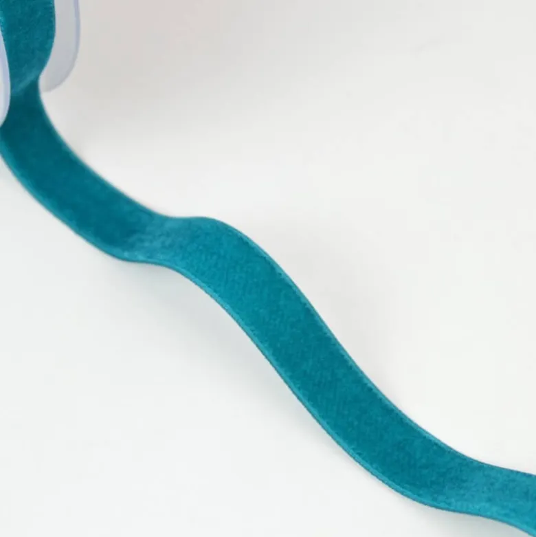 Ruban velours PETROLE, 16mm, .